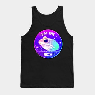 Purple Psychedelic Eat the Rich Frog Tank Top